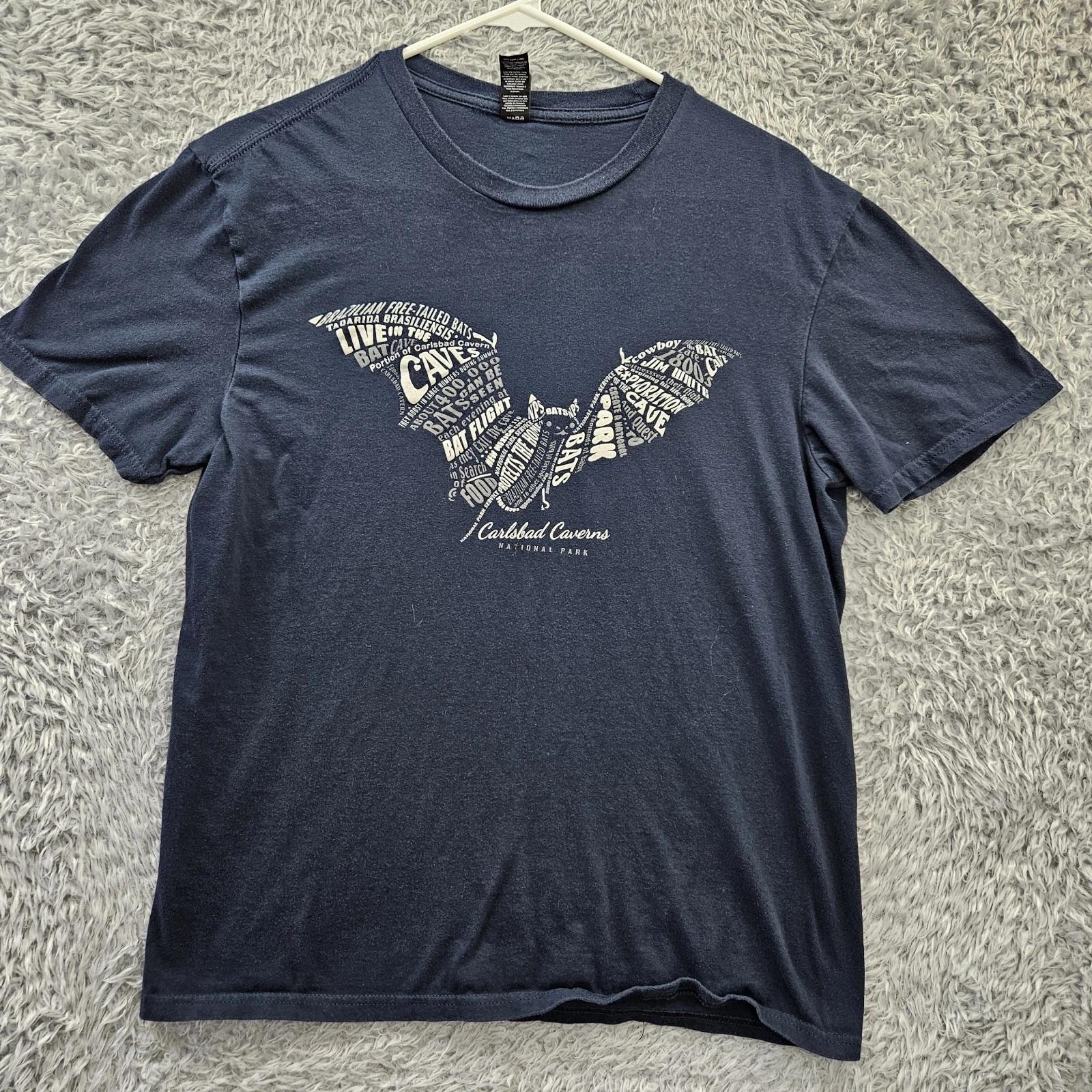 

Carlsbad Caverns Bat 100% Cotton T-shirt Mens Tees Top Medium Nature Animals Brazilian Ringtail Bat Blue 2XL