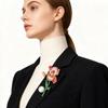 Vintage Irises Flower Brooch Elegant Enamel Jewelry Accessory For Women Men Casual Outfit Party Wear Gift