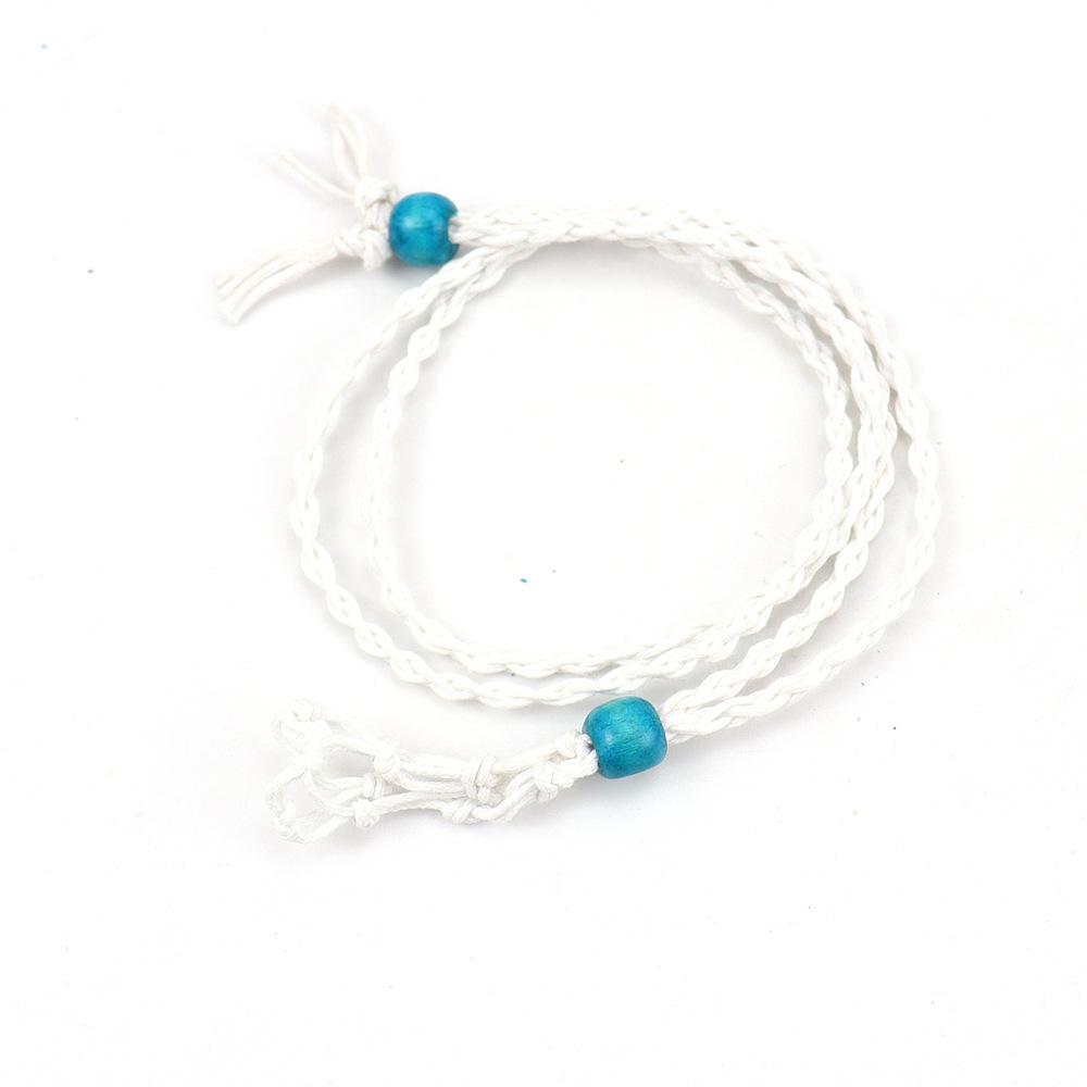 Crystal Stone Mesh Pocket Woven Necklace Pendant Adjustable Telescopic Mesh Pocket Hand Woven Mesh N719