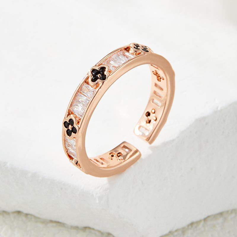 

Light Luxury High-end Rose Gold Open Ring, Fashionable and Exquisite, Adjustable Index Finger Ring, Unique Ring Loop