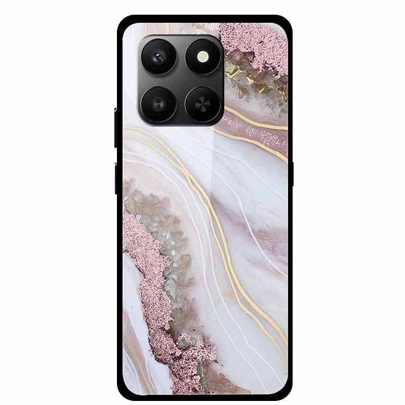 Glass Back Cover For Honor 200 Pro 5G Case Marble Hard Tempered Glass Case For Honor play 10T 400 Smart 5G Case 6.77" Shell Para