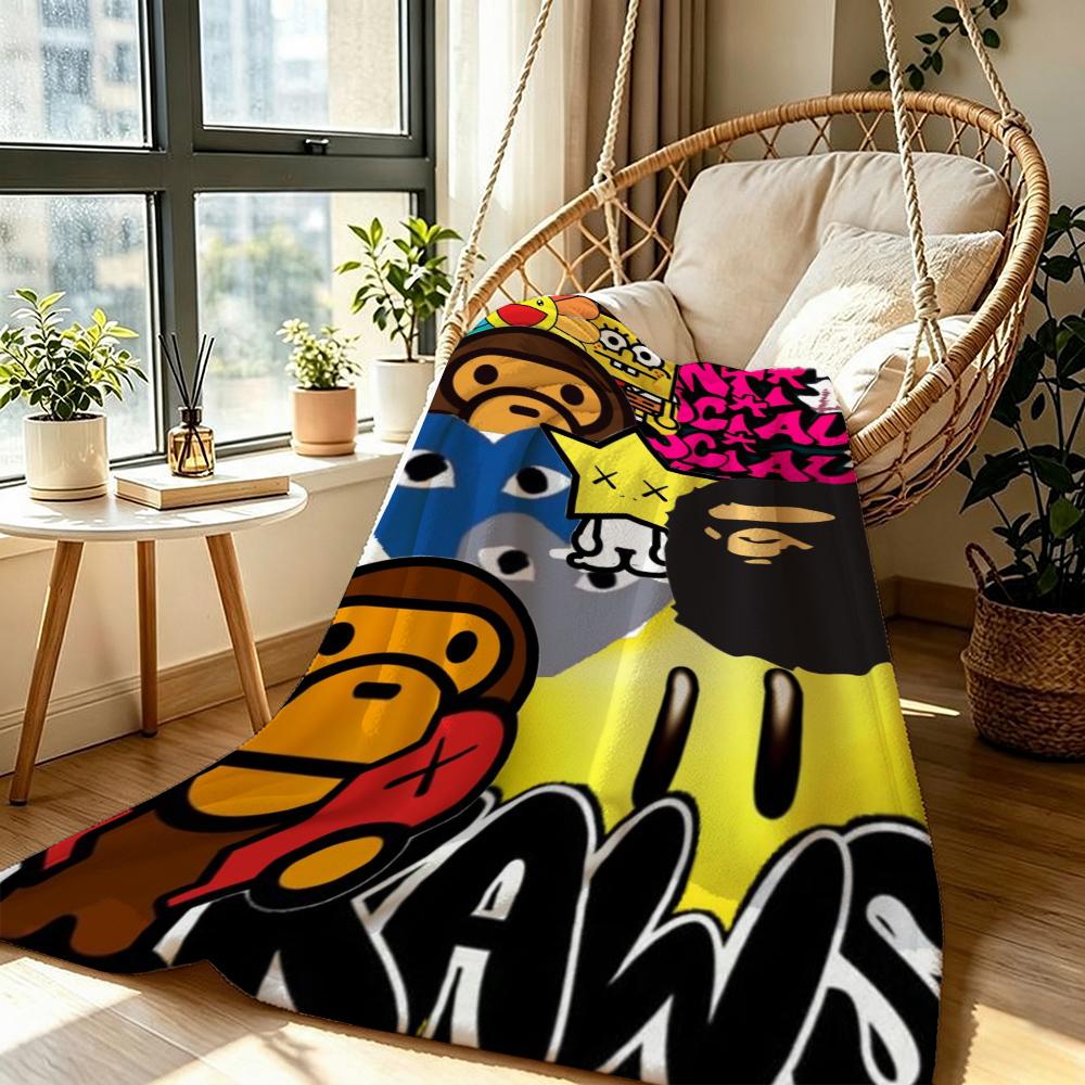Streetwear Pop Art Collage Blanket Blanket Suitable For All Seasons Nap Blanket Machine Washable Digital Printing