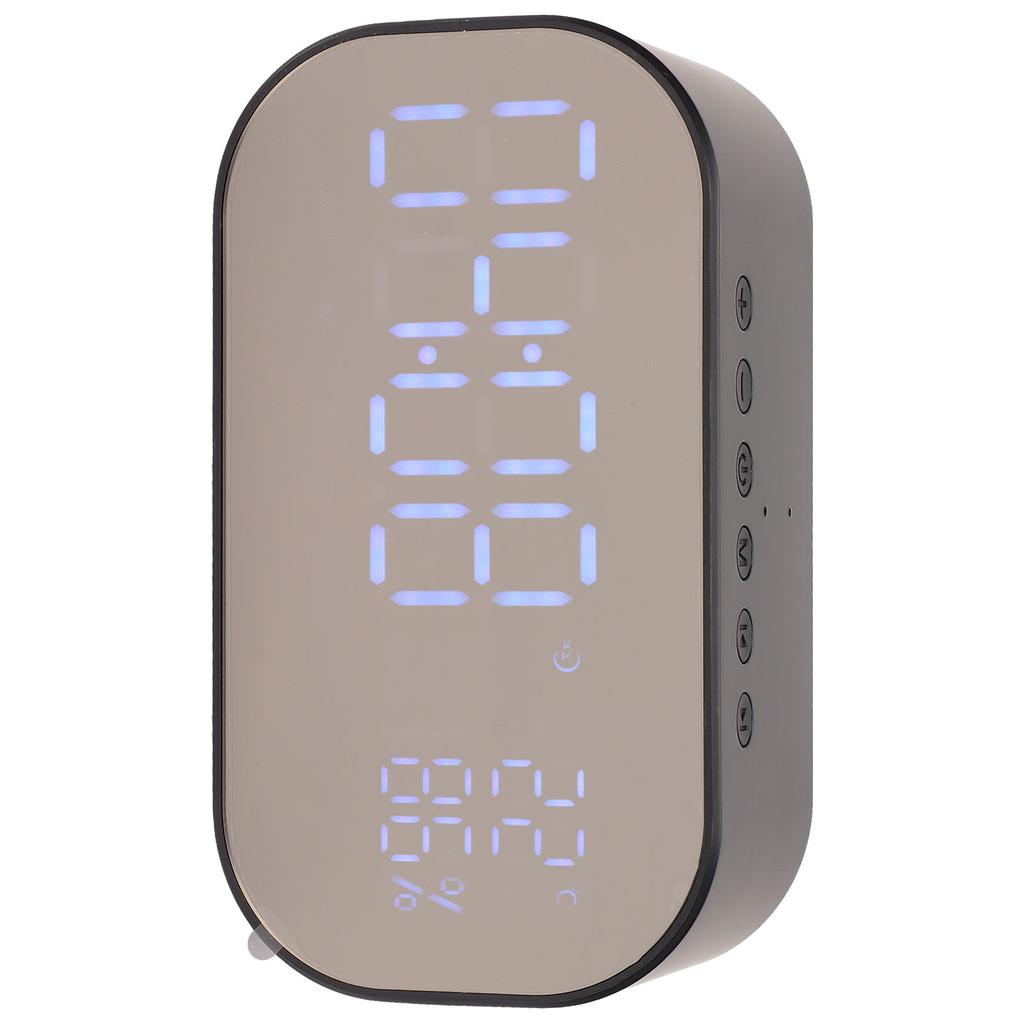 Alarm Clock Bluetooth Speaker Smart Speaker with Clock with 3 Adjustable Level BrightnessBlack