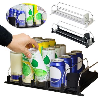 Soda Can Dispenser Automatic Pusher Glide Beer Bottle Beverage Organizer Drink Holder Self-Pushing for Refrigerator