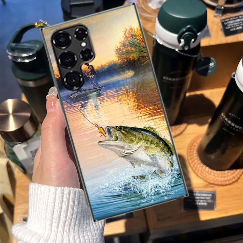 Angelzubehör Fischkoffer Handyhülle für Samsung Galaxy S26 Ultra S25 Edge S24 S23 FE S21 Plus S20 S22 S10 Hülle TPU Capa Schale Sh