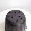 Flowerpot with Built-In Drainage System Rustic Barrel Style Decorative Garden Planter