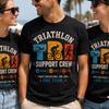 Triathlon Support Crew Shirt, Schwimm Rad Lauf T-Shirt, Renntag Support Shirt, Tri Crew Shirt, Triathlon Zuschauer Geschenk, Ausdauer Fan Tee