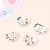Heart Pattern Button Set for DIY Crafts: Cute Handmade Sewing, Clothing Decor, Hair Ties, Bracelets, and Charms