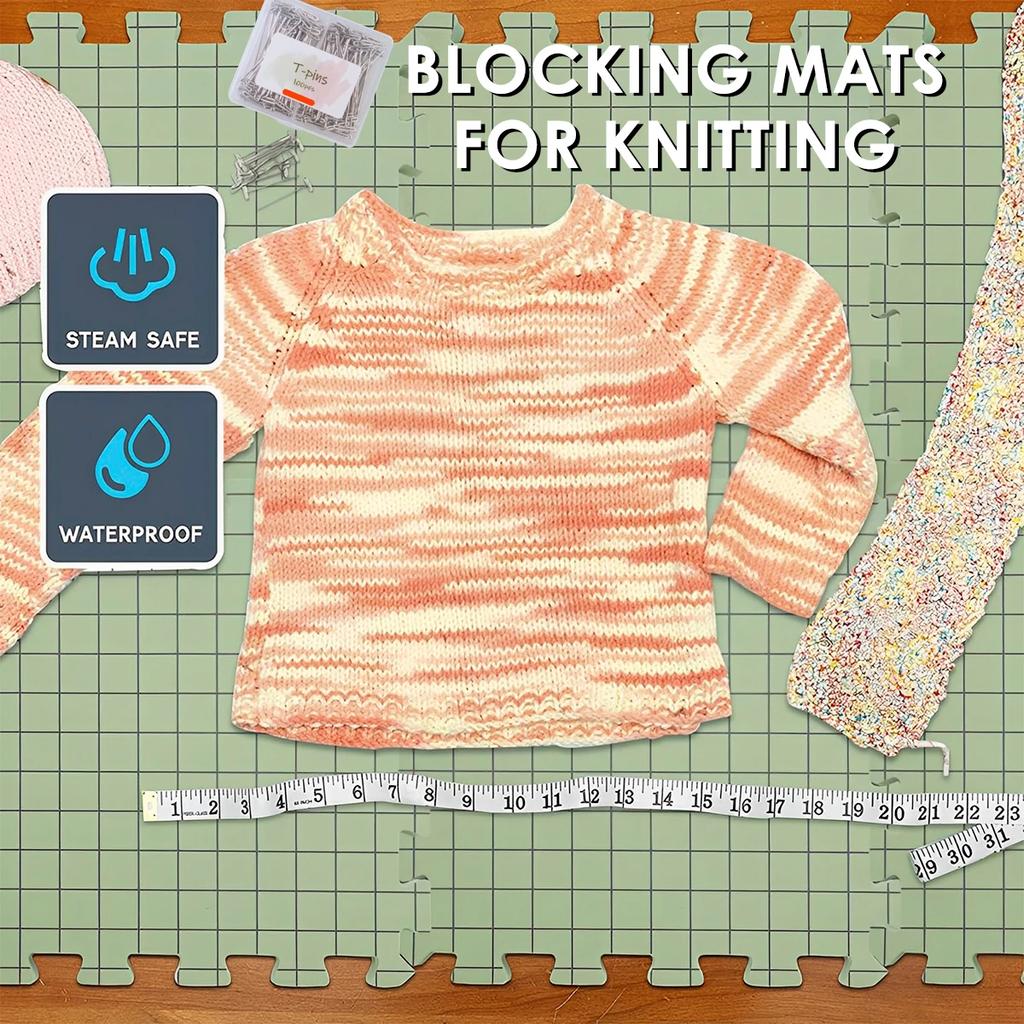 4pcs Foam Blocking Board Set Professional Grid Knitting Board Foam Knitting Block Mat Reusable Foam Blocking Mats For Beginner