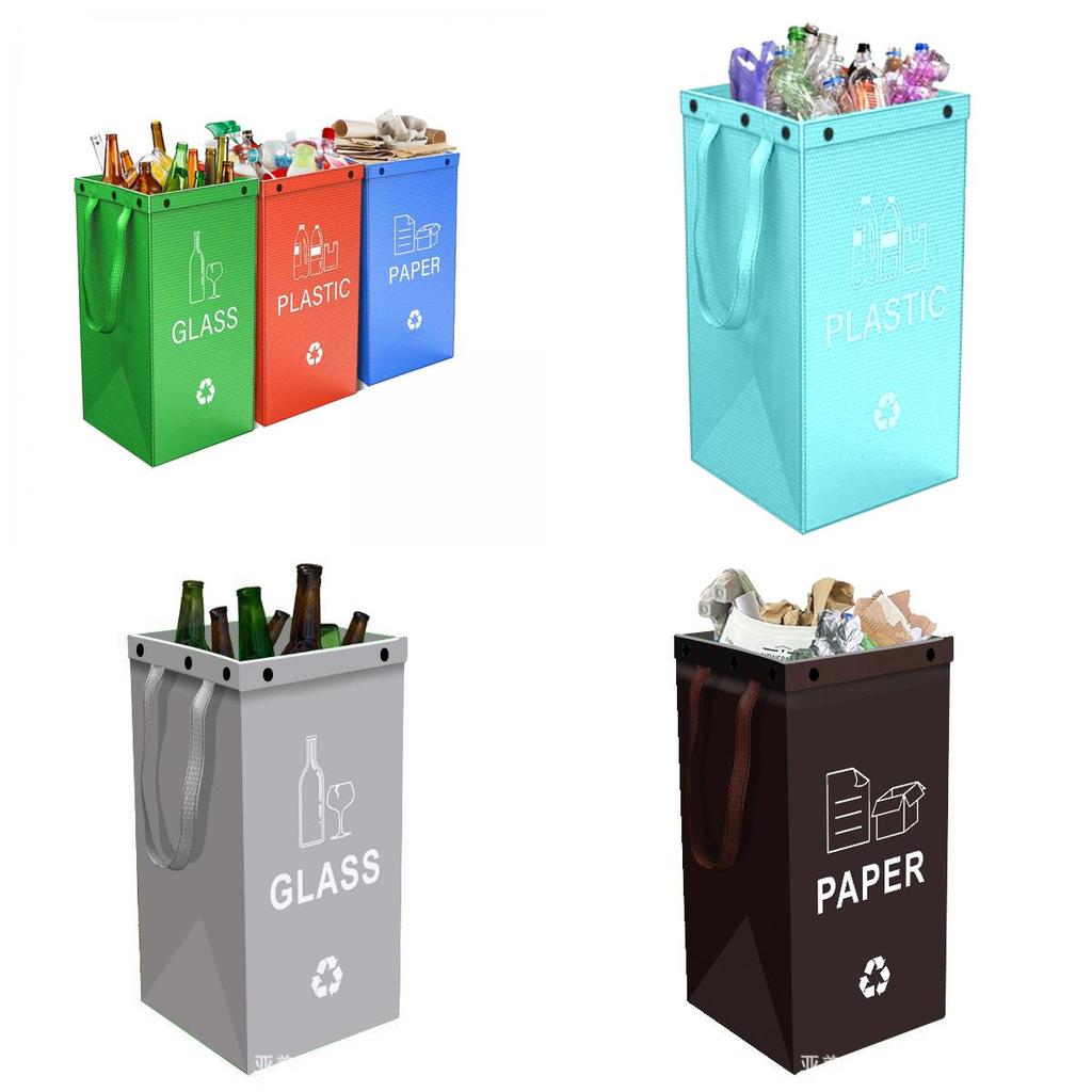 Heavy Duty Collapsible Waterproof Trash Bags For Camping And Kitchen Use With Multicolor Sets