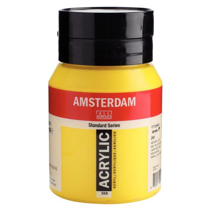 Acrylic Paint - Amsterdam - 500ml - Yellow Color - High Lightfastness - Durable