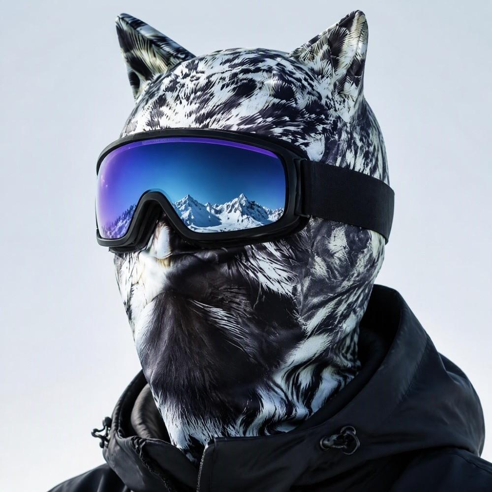 Cute Animal Ski Balaclava 3D Printing Full Face Hood Fun Balaclava Motocross