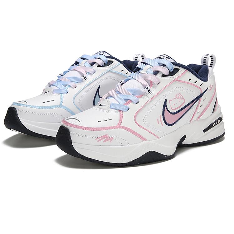 Nike Air Monarch 4 Pu Support Low Top Chunky Sneakers Unisex Pink Blue White 415445-102(TeamFive-)