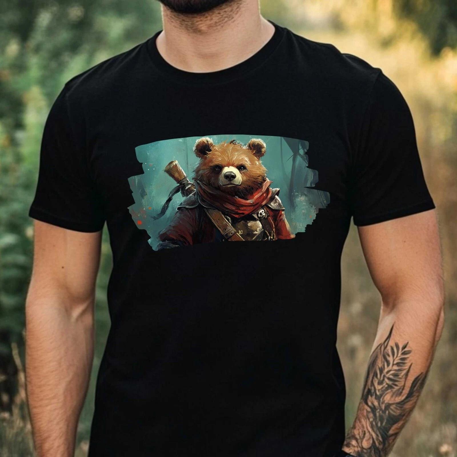 T-Shirt Herren Piraten Bär Motiv Baumwolle Größe XS bis 5XL XS