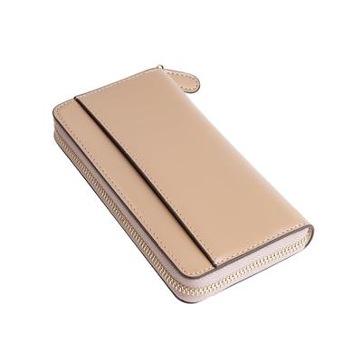 Neurix Women's Genuine Leather Long Wallet, Short, Popular, Large Capacity, Coin Purse, Card Case, Long Zip-Around, RFID, Anti-Skimming, Small, Slim,