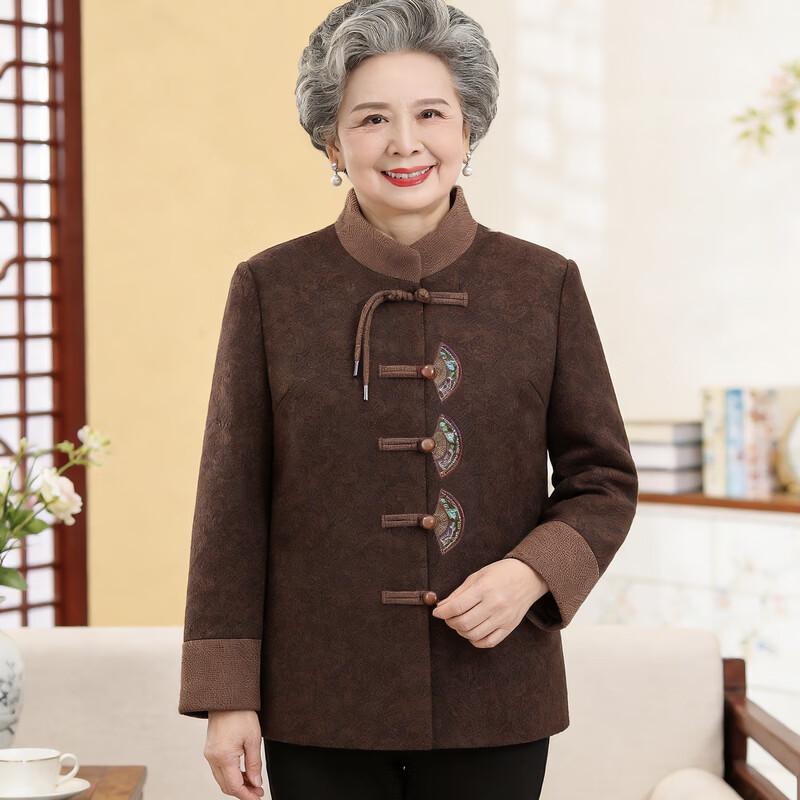 Yalu Elderly Women's Floral Print Jacket