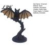 Retro Resin Desk Light Vintage Black Bat Table Lamp, Gothic Decorative Night Light, Alternative Home Aesthetic Decor Style Lamp for Bedroom