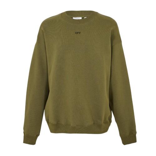 Off White Mens Crew Neck Long-Sleeved Sweatshirt