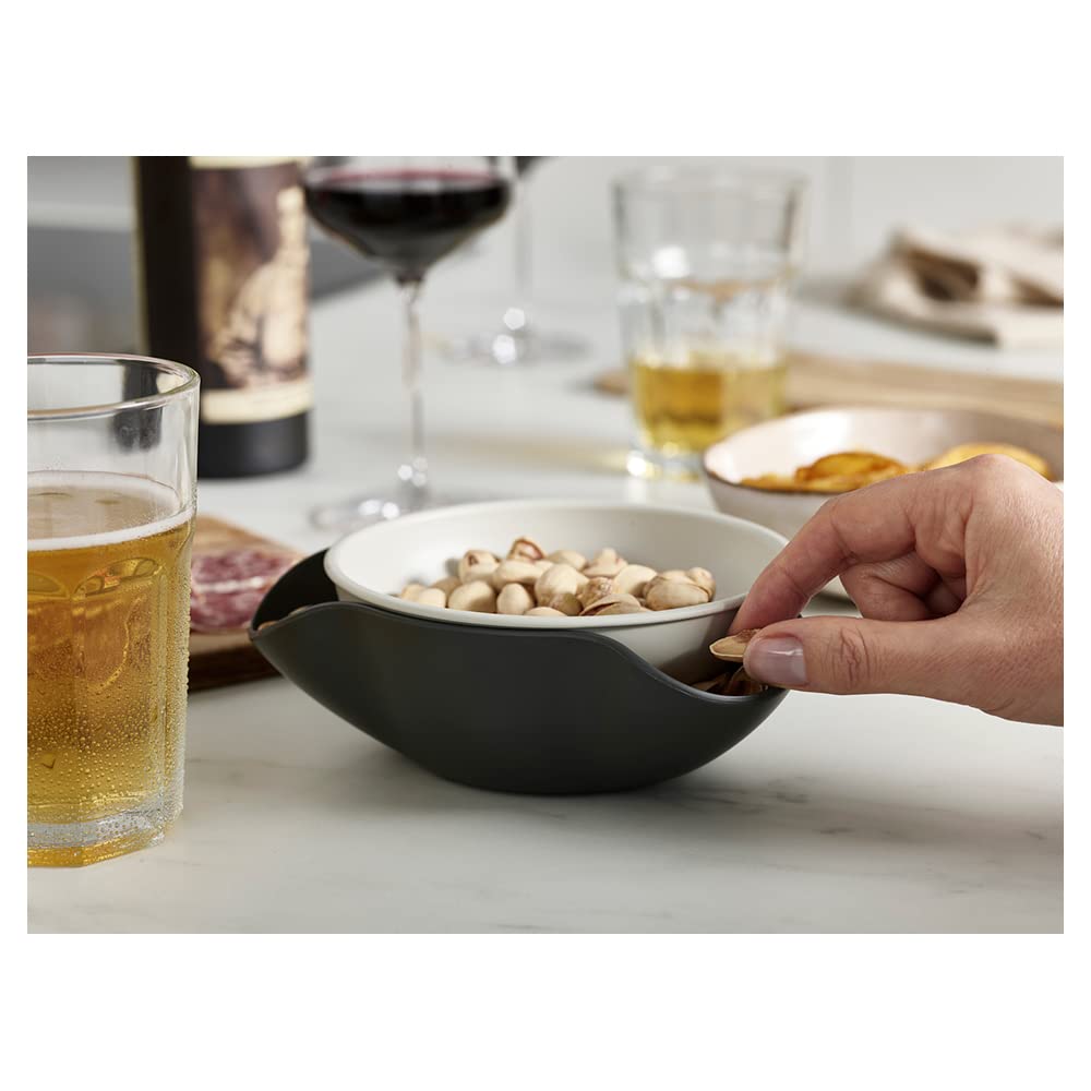 Joseph Joseph Serving Bowl Gray Regular Size Dishwasher Safe Plastic 20156 Double-Dish [Genuine Product]