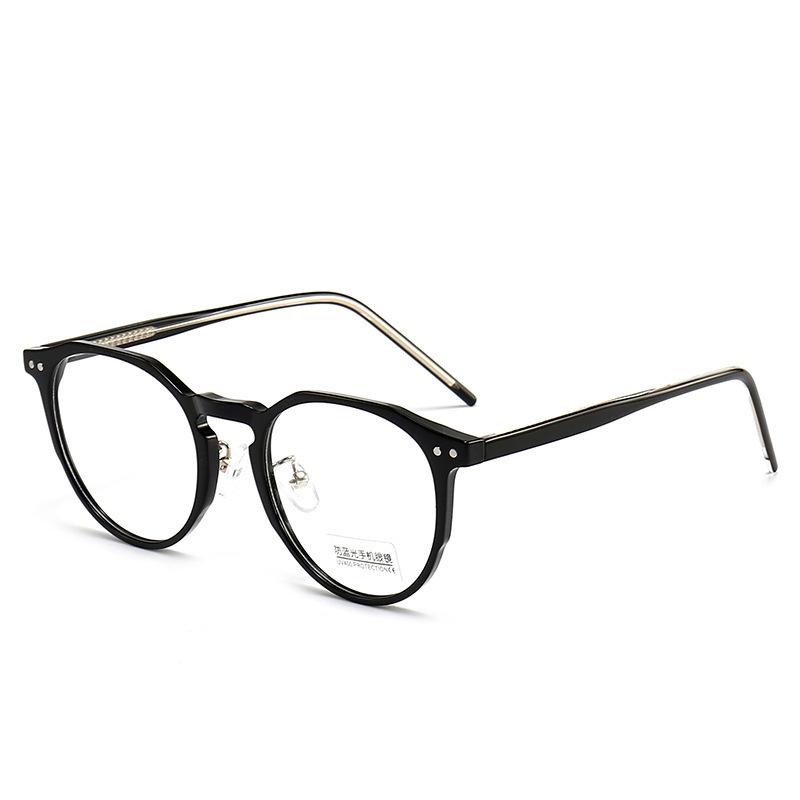 No Makeup Artifact Tr90 Glasses Frame Plate Pin Leg Anti-Blue Light Glasses Frame Can Be Equipped With Myopia Degree