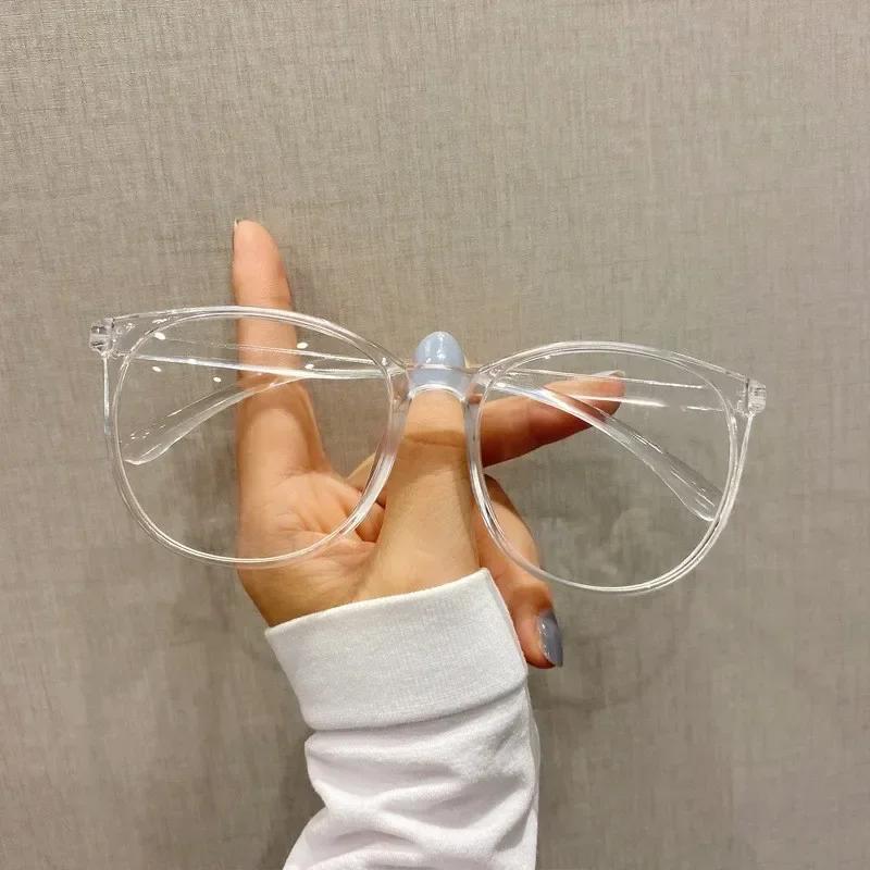 Ultralight Round Women Men's Myopia Glasses Vintage Blue Light Blocking Finished Prescription Shortsighted Eyeglasses 0 To +4.0
