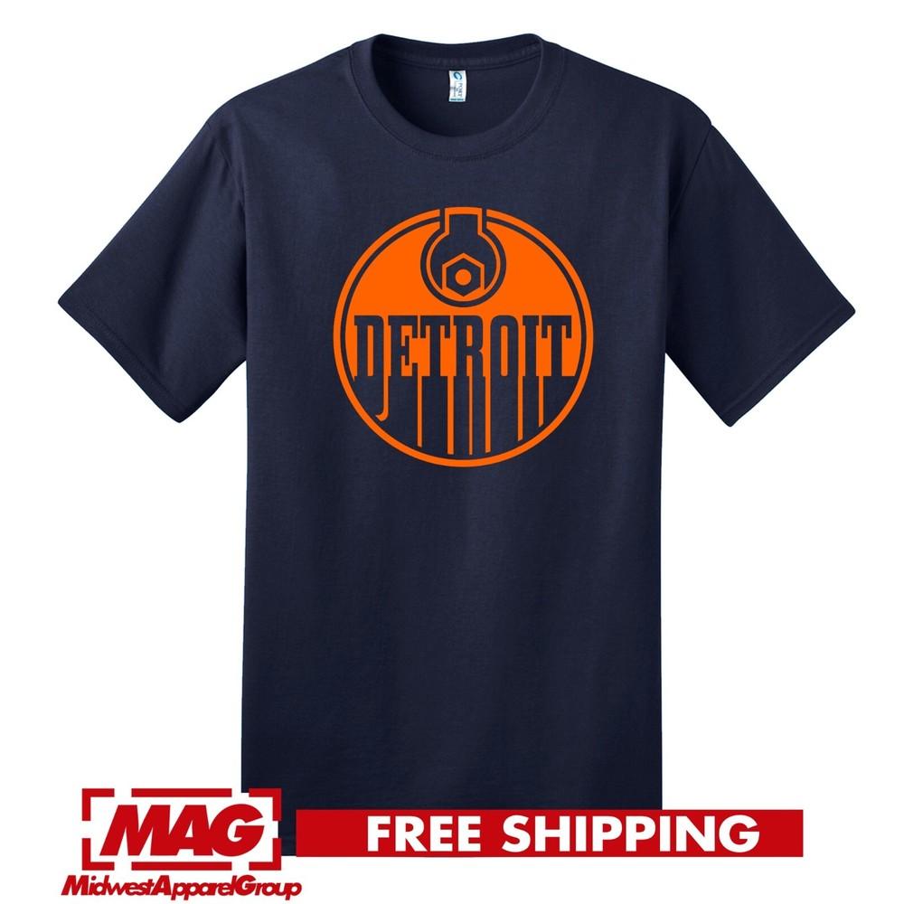 DETROIT MECHANICS 1C T-SHIRT Edmonton Oilers Parody Shirts Tigers Wings Pistons Unisex T-Shirt XXXXL