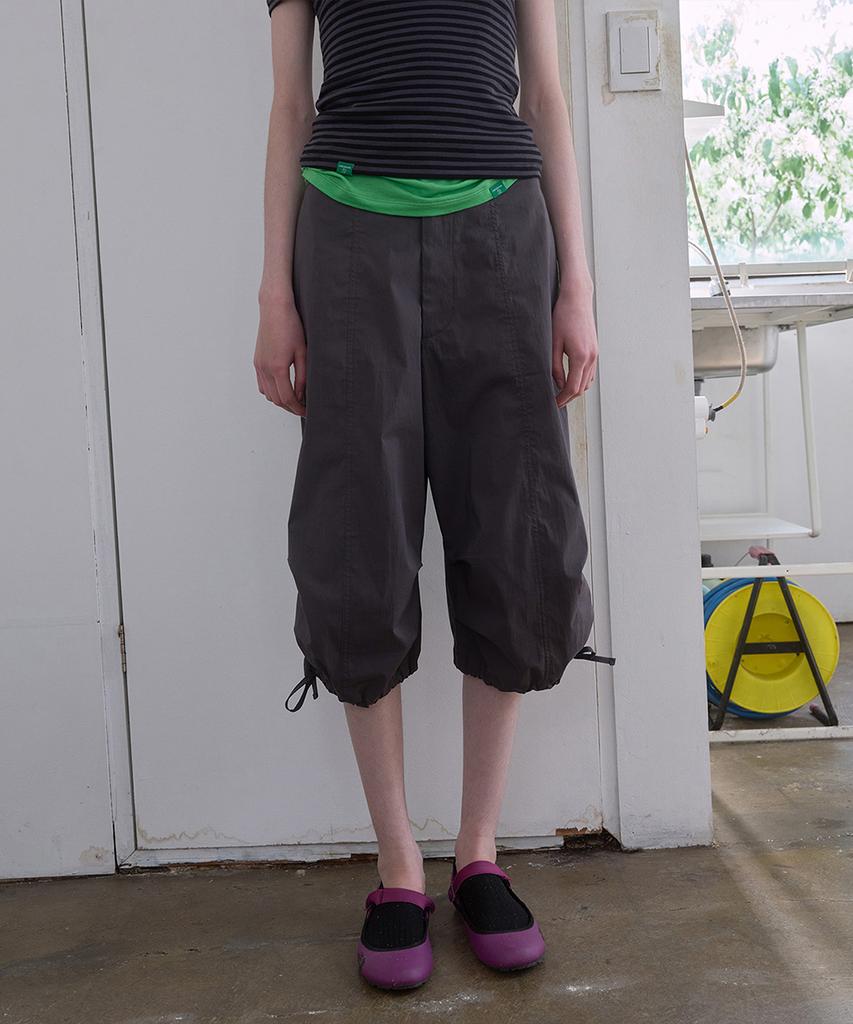 Nokeontencheu 371. Pintuck String Pants _ Charcoal