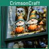 Dwarf Halloween Cartoon Pumpkin Glass Window Static Glue Free Home Decor Sticker
