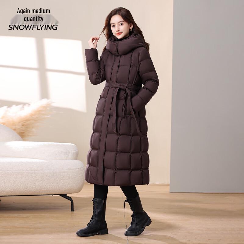 XueZhongFei Women's Long Hooded Down Jacket