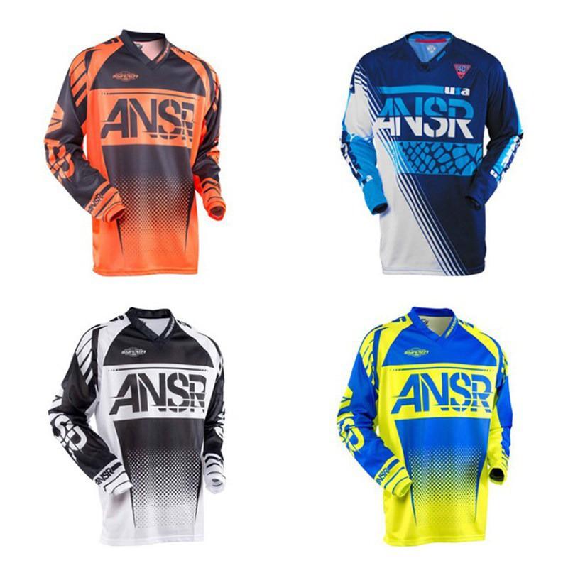 Mens Long Sleeve Mountain Bike Riding Jersey Off-Road Cycling Use
