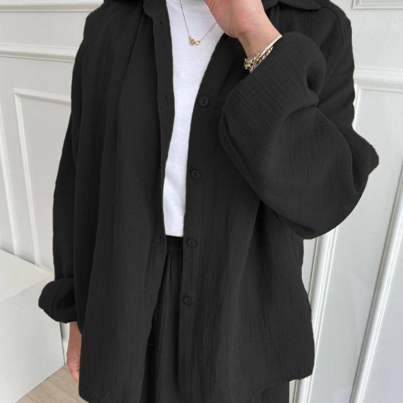 Women's Plus Size New Autumn Shirt Long Sleeved Skirt Fashion Casual Suit