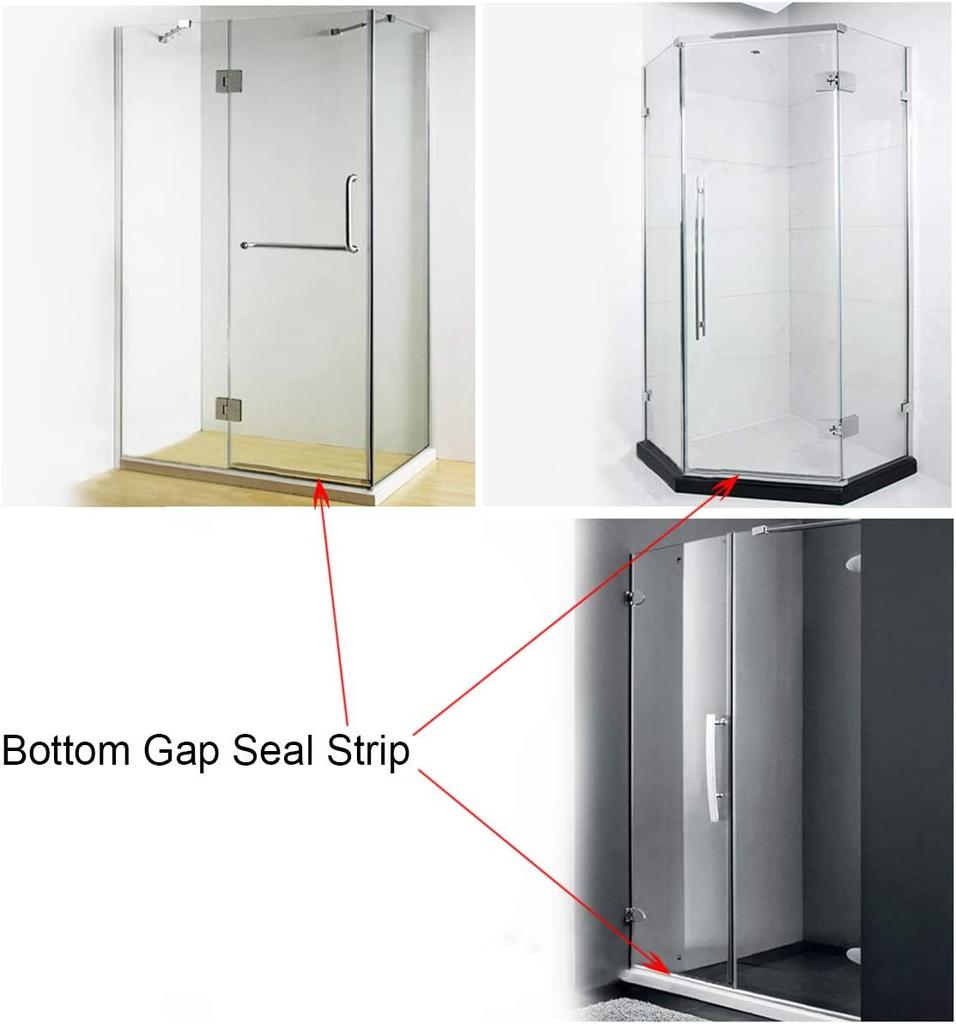 Bath Shower Screen Door Seal Strip for 4-6mm Glass Glue-free Waterproof Weatherstrip 50cm PVC Sealing Strip Bathroom Accessories