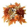 Simulated Maple Leaf Autumn Candle Wreath Faux Maple Leaf Harvest Decor Candle Ring Table Centerpiece 1pc Fall Candle Holder