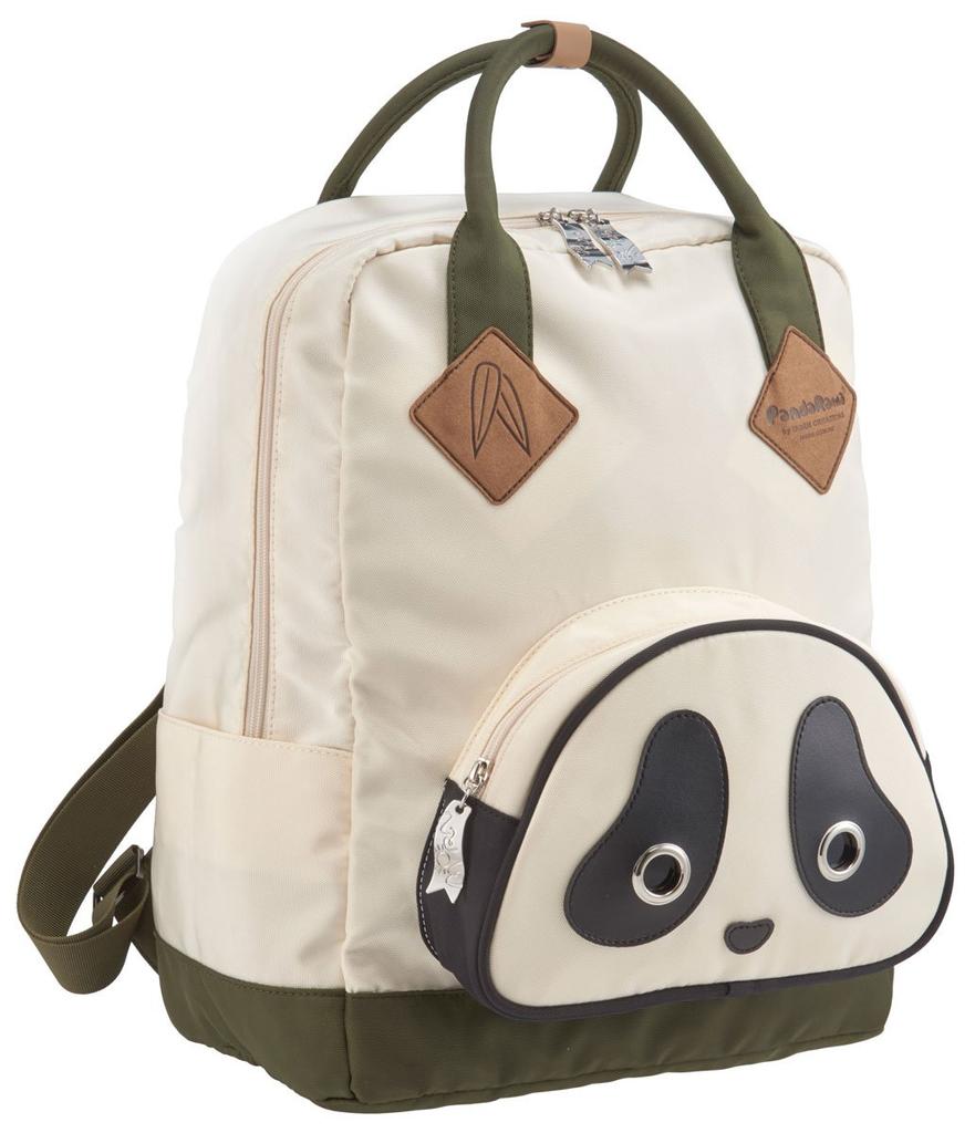 MORN CREATIONS School Bag Panda MORN CREATIONS School Bag Student Bag Backpack Panda Large Size White