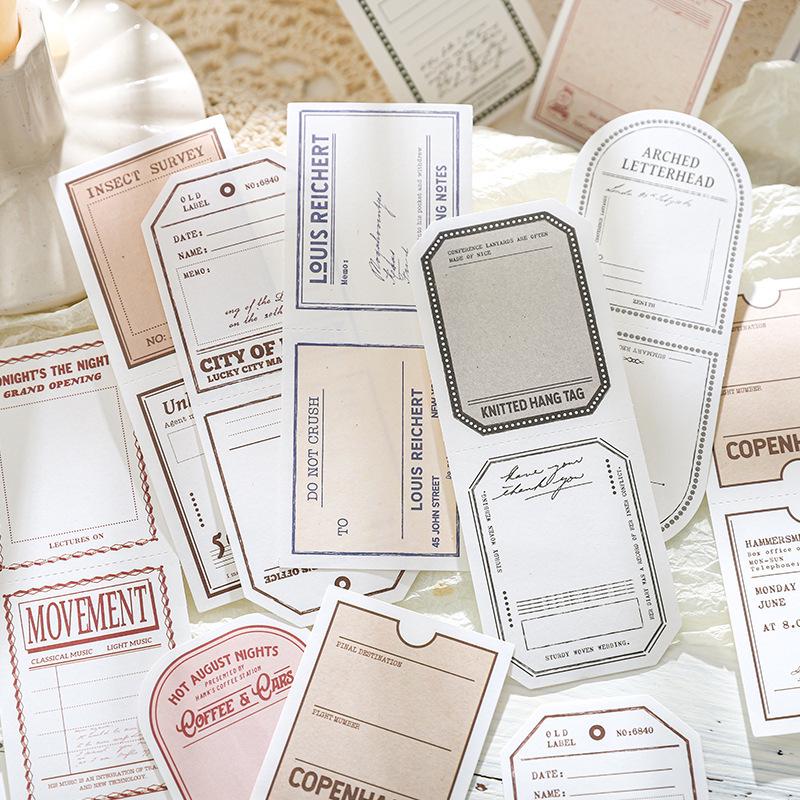 Retro Symmetrical Tear-off Sticky Notes - French Island Series Long Base Paper