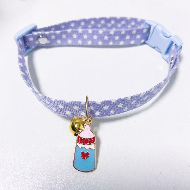 Cartoon Pet Collar Cute Bell Safety Buckle Necklace Cats Dogs Small Pets
