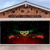 Halloween Garage Door Cover 180x400cm 100D Polyester Custom Halloween Pumpkin Lantern Forest Halloween Background