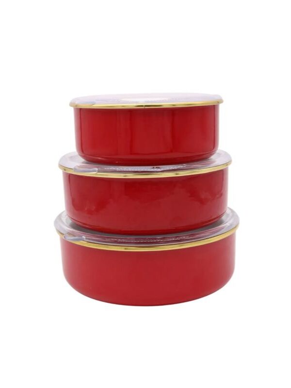 

senmasy RED Контейнер для хранения из 3 предметов, эмаль, люкс, позолоченный
