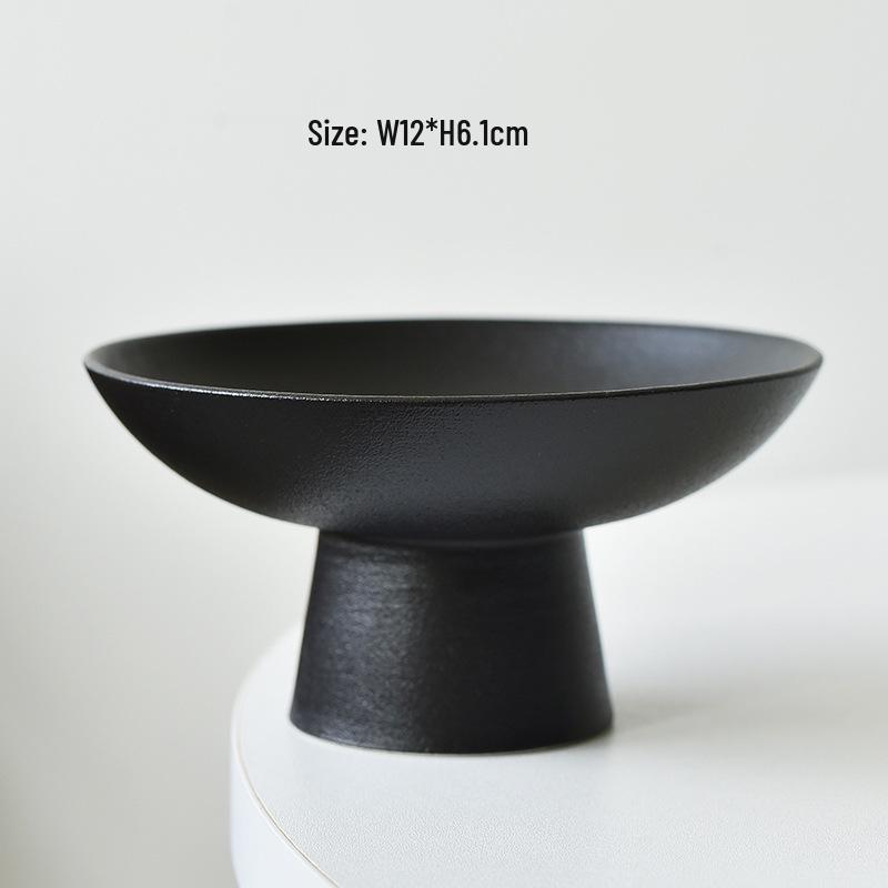 

Ретро керамическая тарелка на высокой ножке: Многофункциональный для еды, фруктов, чая, десертов, салатов и многого другого