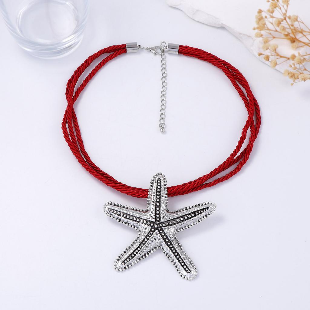 ZA Personality Retro Trend Casual Ocean Resort Wind Alloy Starfish Pendant Necklace Versatile Commuter Women's