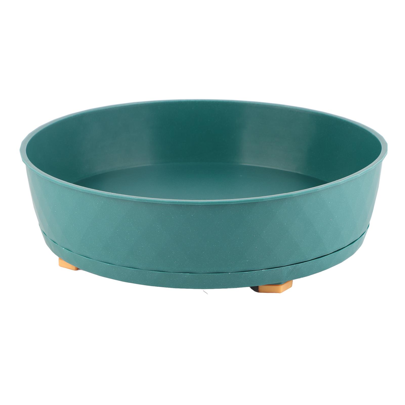 

Кухонный поворотный круглый поднос с вращением на 360 градусов, нескользящий многофункциональный органайзер для специй зелёный