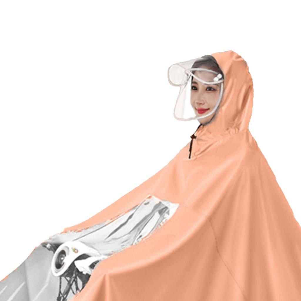 Elektrisk motorsykkel Rain Cape Extended Full Body med hjelm Regnstorm Sikker for Mobility Scooter