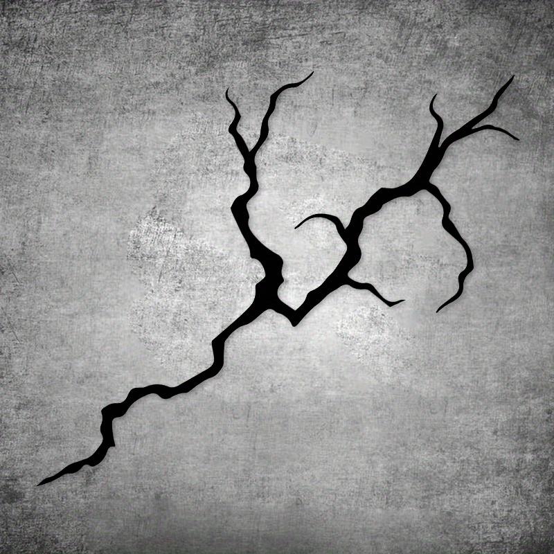 1PC Lightning Crack Motorcycle Stickers Waterproof for Motorbike Front Fairing Racing Helmet Scooter Self-adhesive Vinyl Decals