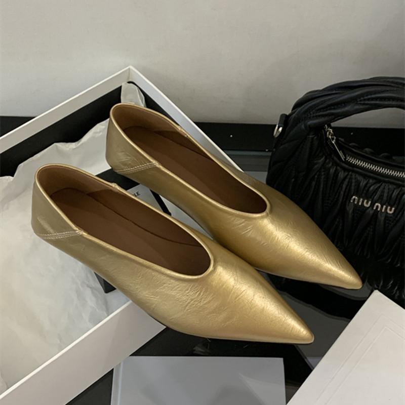 

Bailamos Women Flat Shoes Fashion Pointed Toe Slip On Ladies Elegant Sandals Soft Flat Heel Outdoor Dress Shoes Mujer 35