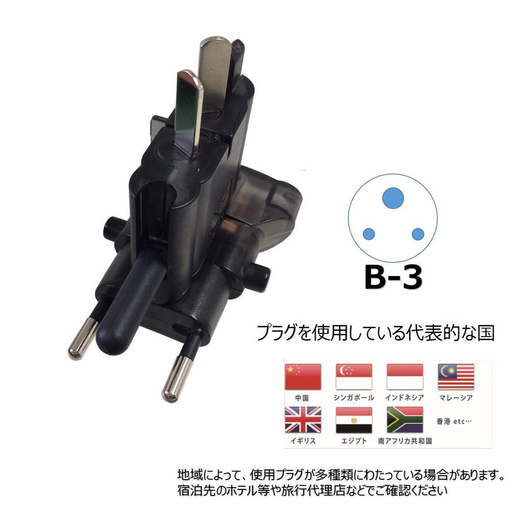 Kashimura International Adapter Plug with Sasuke Case, 2/Smoke, NTI-93