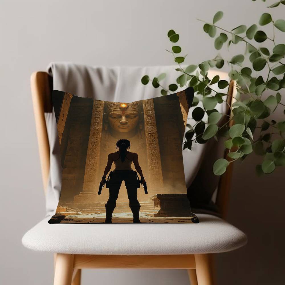 pc Tomb Raider Game Pillow Cushion Cover Pillowcase Living Room Sofa Home Decor Customized