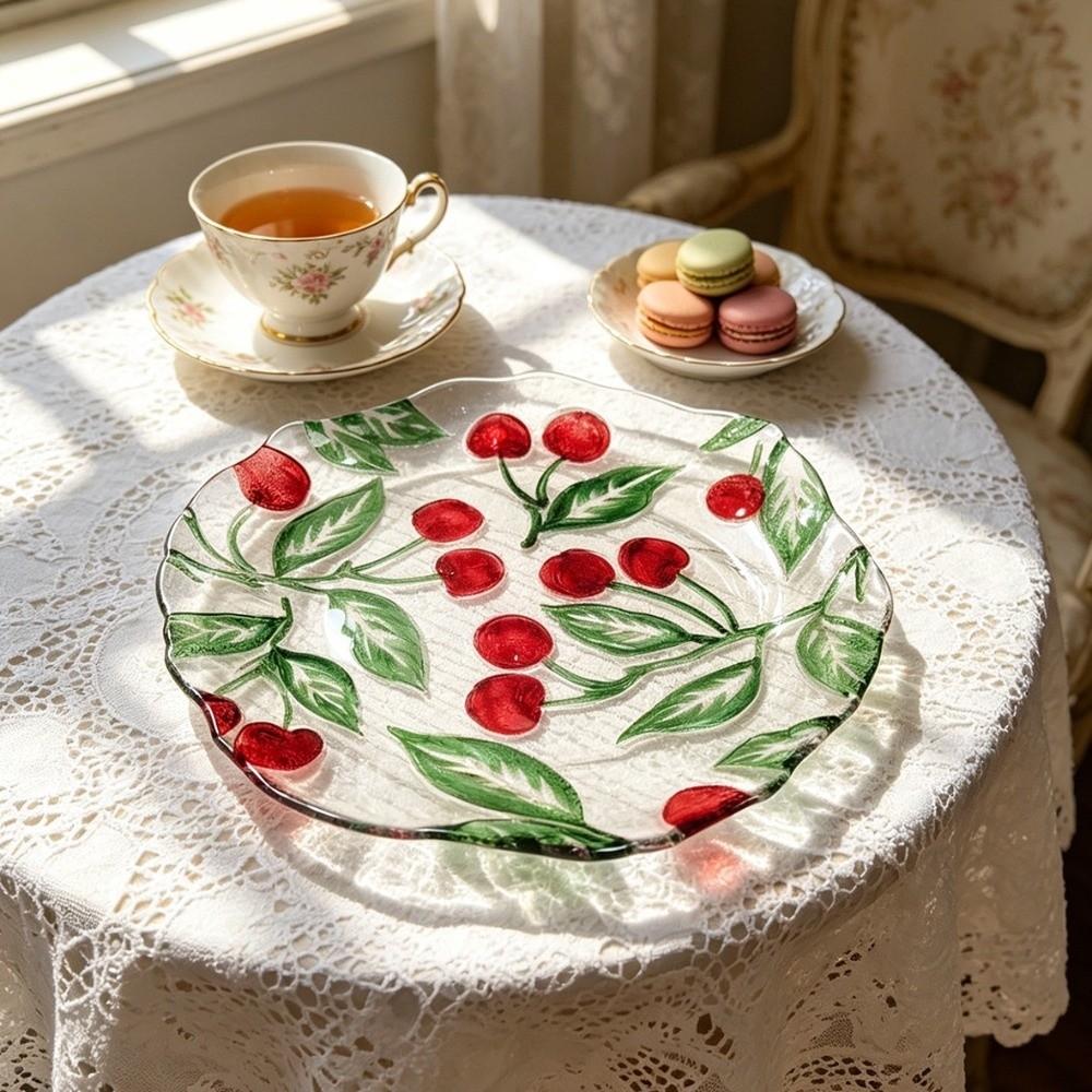 Safe Fruit Plate Lemon Pattern Dinner Plate Multi-purpose Shallow Plate  Picnic