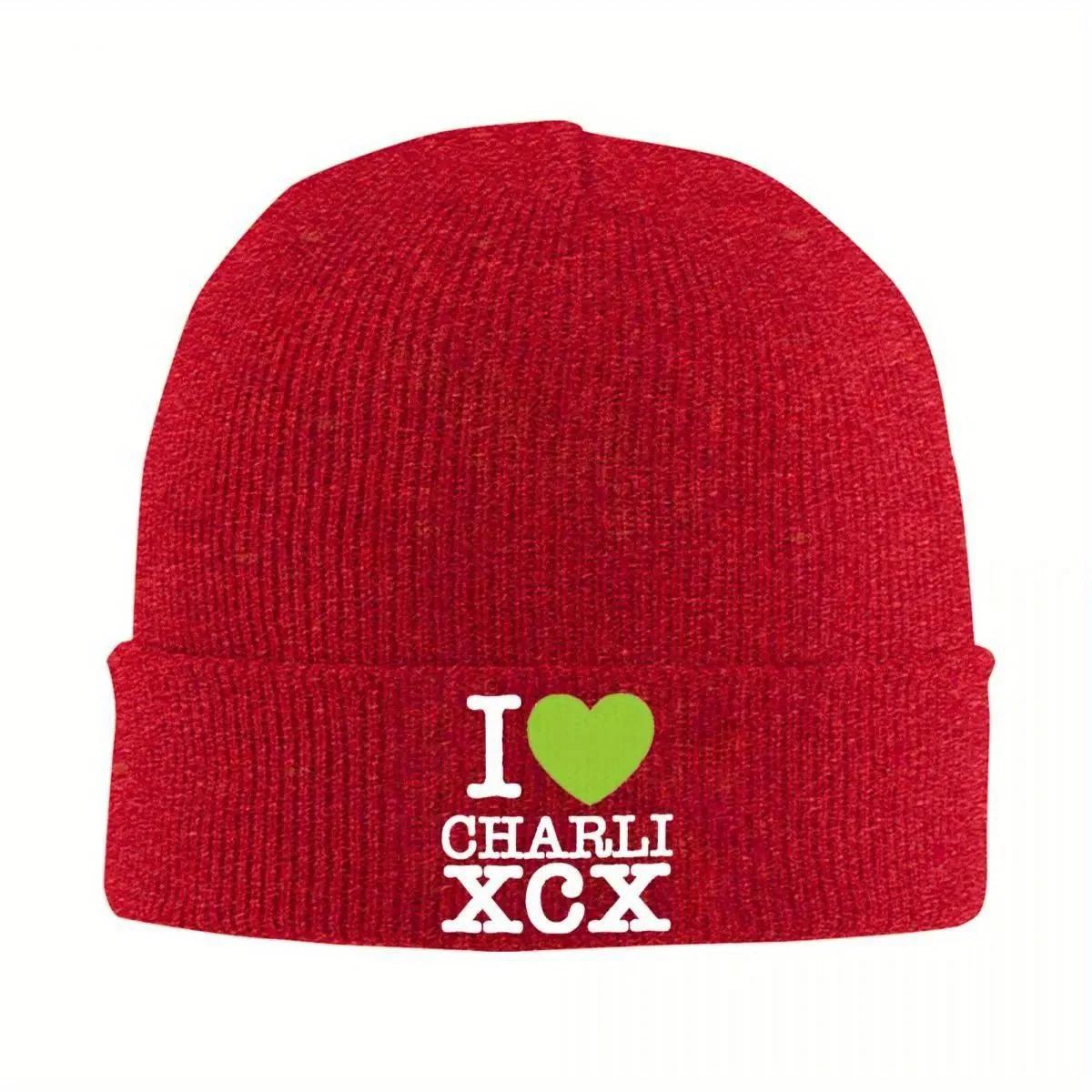 

New Brat Music English Singer Charli Xcx Bonnet Hats Knitted Hat Unisex Women Trendy Warm Soft Beanie Hats Winter Kpop Pattern