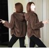 New couple hooded sweater autumn and winter lamb wool jacket liner jacket men's and women's fleece jacket