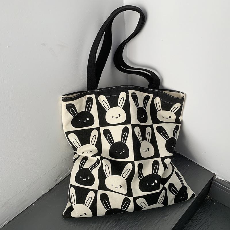 Cute Rabbit New Canvas Bag Female Single Shoulder Large Capacity